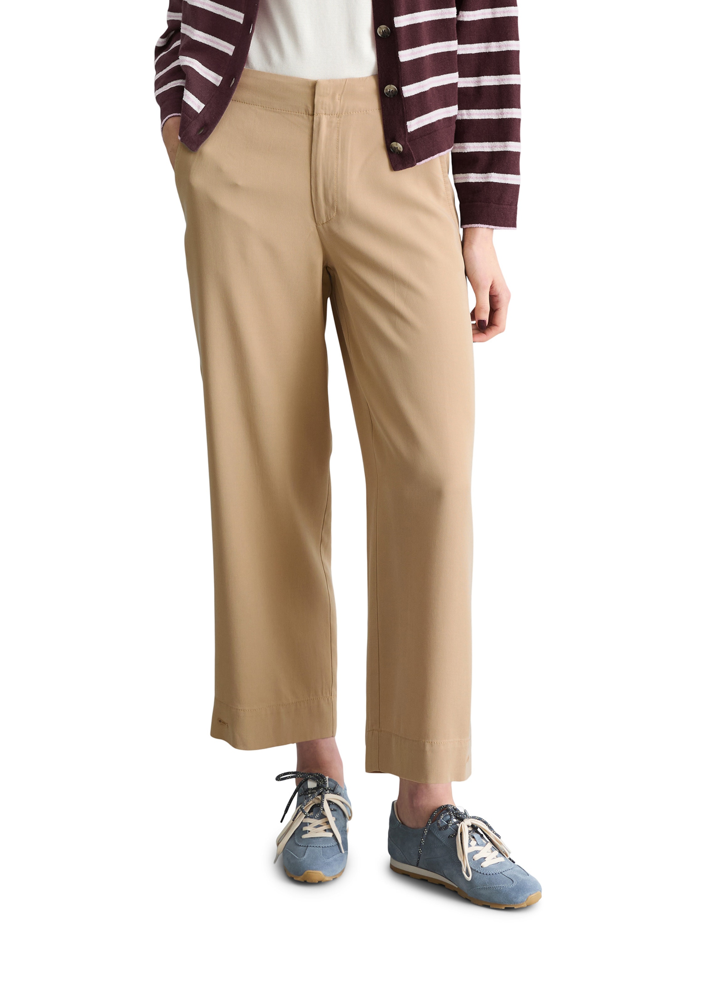 Marc O'Polo DENIM Barrel Trousers in Beige: front