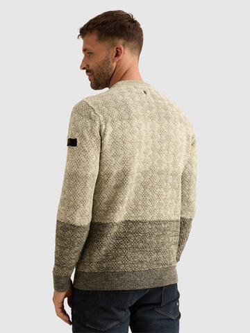PME Legend Sweater 'Pullover with gradient and tape detail' in Beige