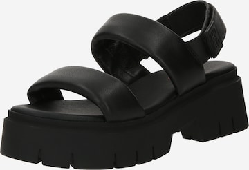 HUGO Red - Sandalias 'Kris' en negro: frente