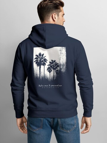 Neverless Sweatshirt 'Palmen' in Blue