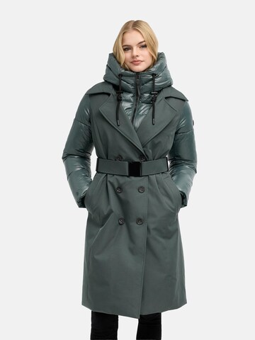 NAVAHOO Winter coat 'City-Glow 14' in Green: front