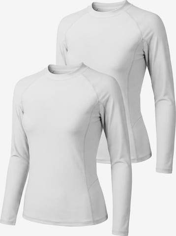 MEETWEE Sports swimsuit '2 Pack UV protection T-Shirt' in White: front