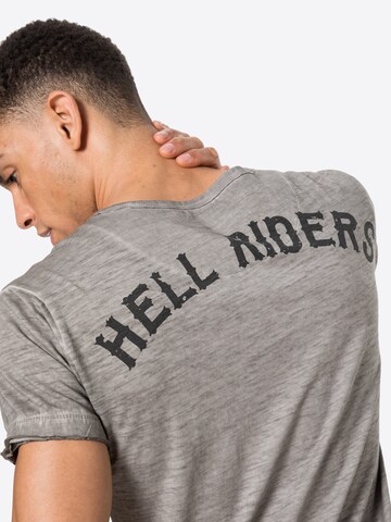Key Largo - Camiseta 'HELL RIDERS' en gris