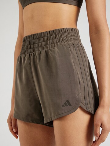 ADIDAS PERFORMANCE Loose fit Sports trousers 'Pacer 3-Stripes' in Green