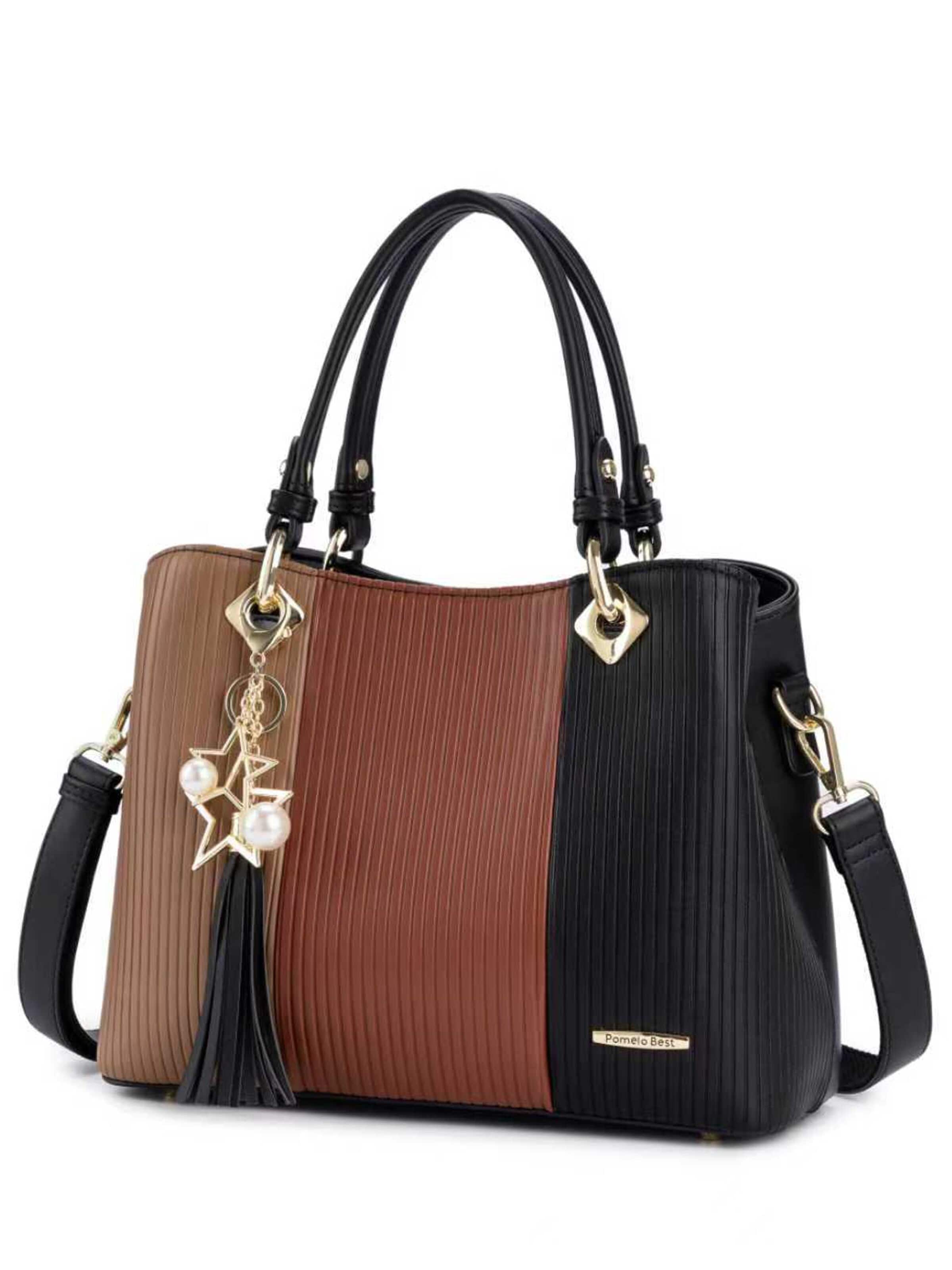 Pomelo Best Handbag 'Neapolitan' in Brown: front