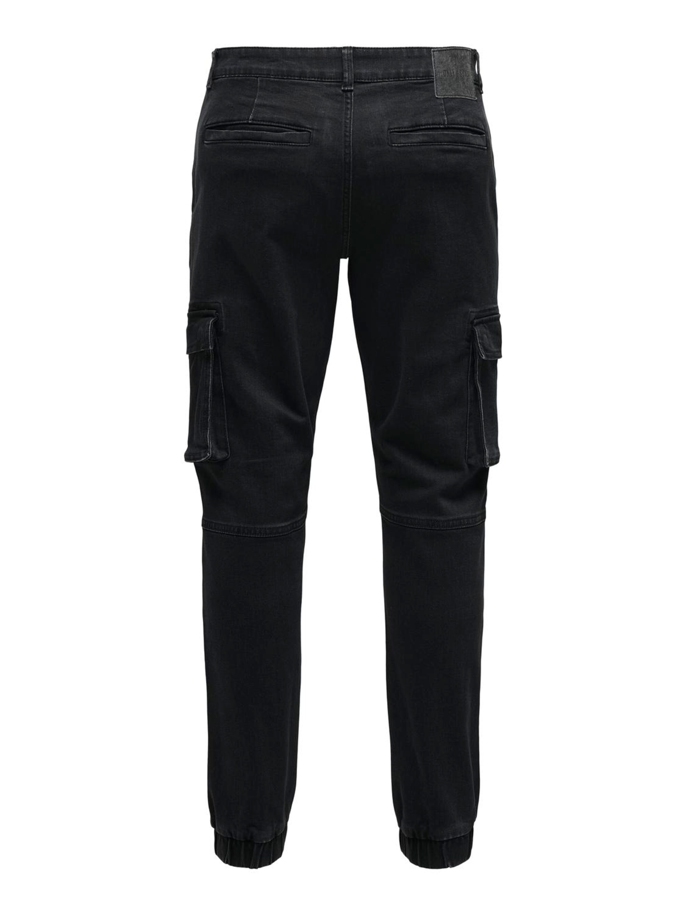 Only & Sons Tapered Cargojeans 'ONSCam' i sort