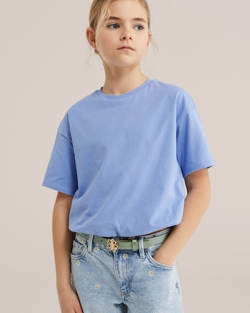 WE Fashion - Camiseta en azul: frente