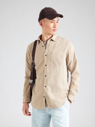 Coupe regular Chemise 'JJJAMES' JACK & JONES en beige : devant
