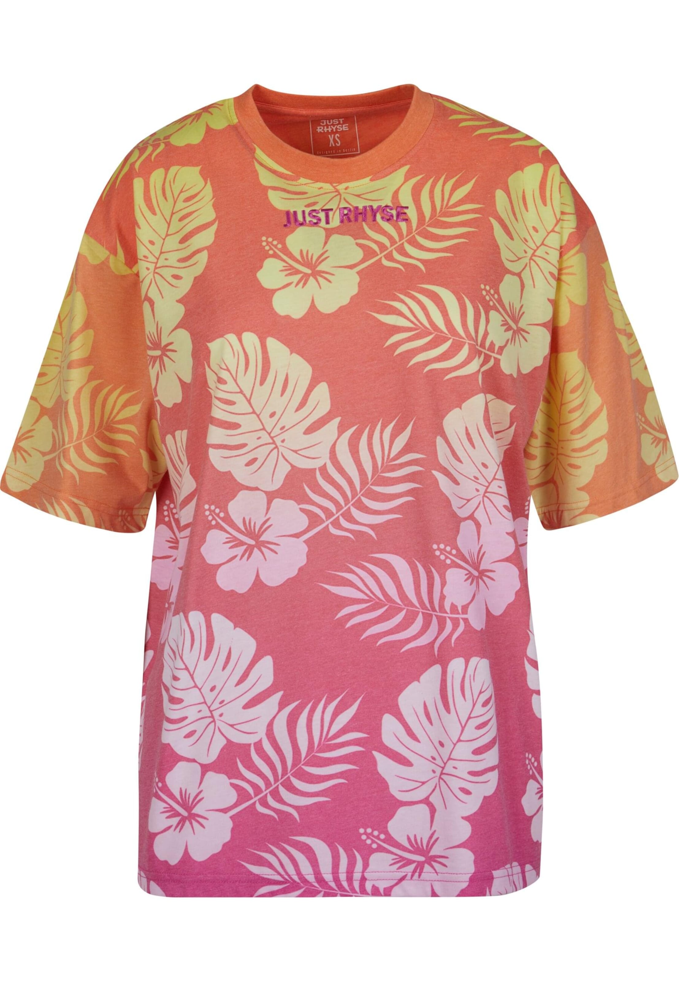 T-shirt 'Holidays' Just Rhyse en rose : devant