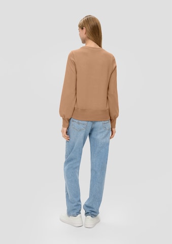 QS Sweatshirt in Braun: zadná strana