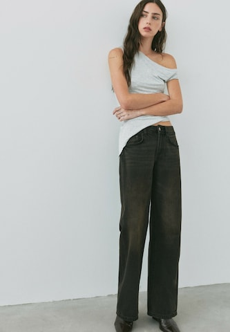 Pull&Bear Široke hlačnice Kavbojke | rjava barva