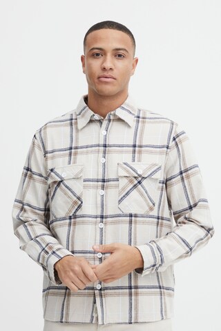 BLEND Comfort fit Button Up Shirt in Grey: front