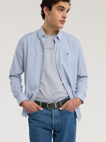 Trussardi Regular fit Button Up Shirt in Blue