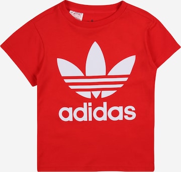 ADIDAS ORIGINALS T-shirt 'Adicolor Trefoil' i röd: framsida