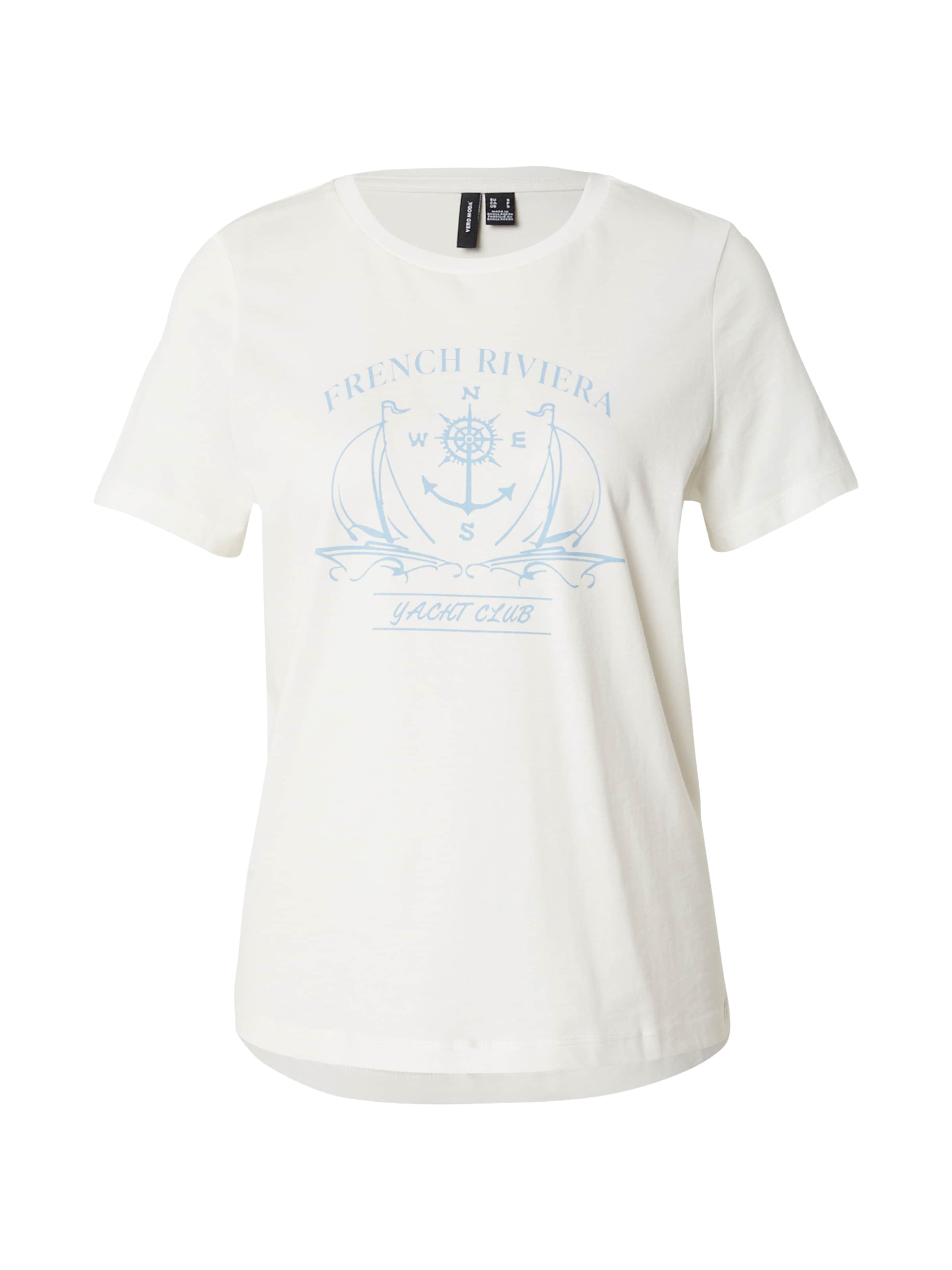 balts VERO MODA T-Krekls 'VMDINA OLLY': no priekšpuses