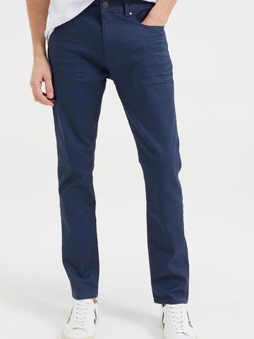 WE Fashion Slim fit Jeans 'Pablo Sloane' in Blue: front