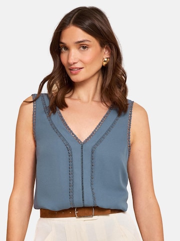 Top di love & roses in blu: frontale