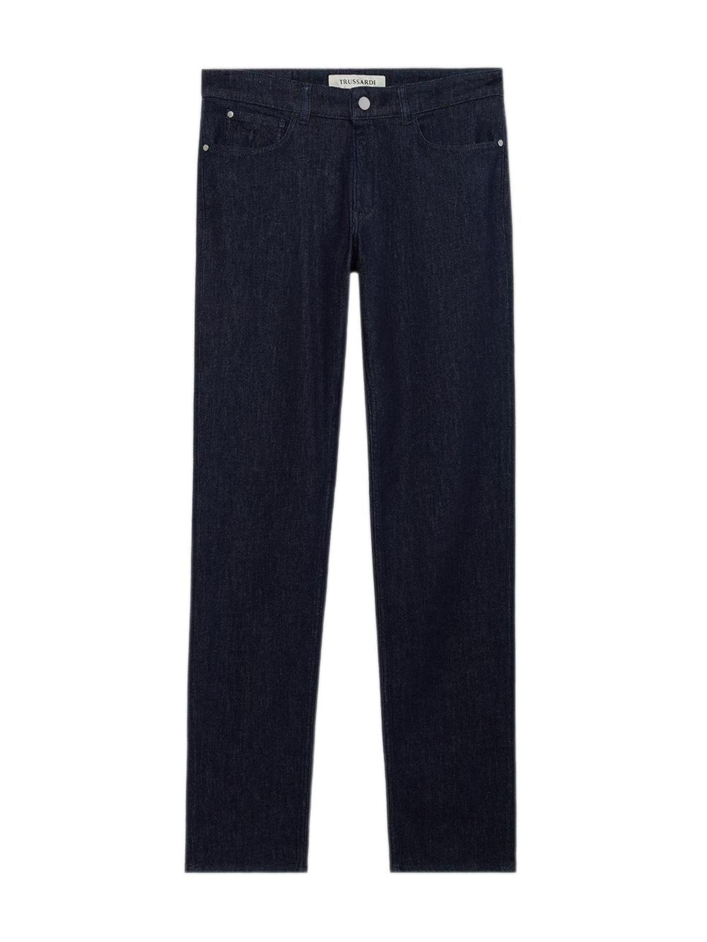 Trussardi Slimfit Jeans in Blauw: voorkant