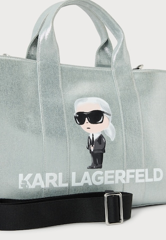 Borsa a mano 'IKON' di Karl Lagerfeld in argento