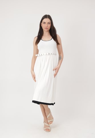 Robe Elara en blanc : devant