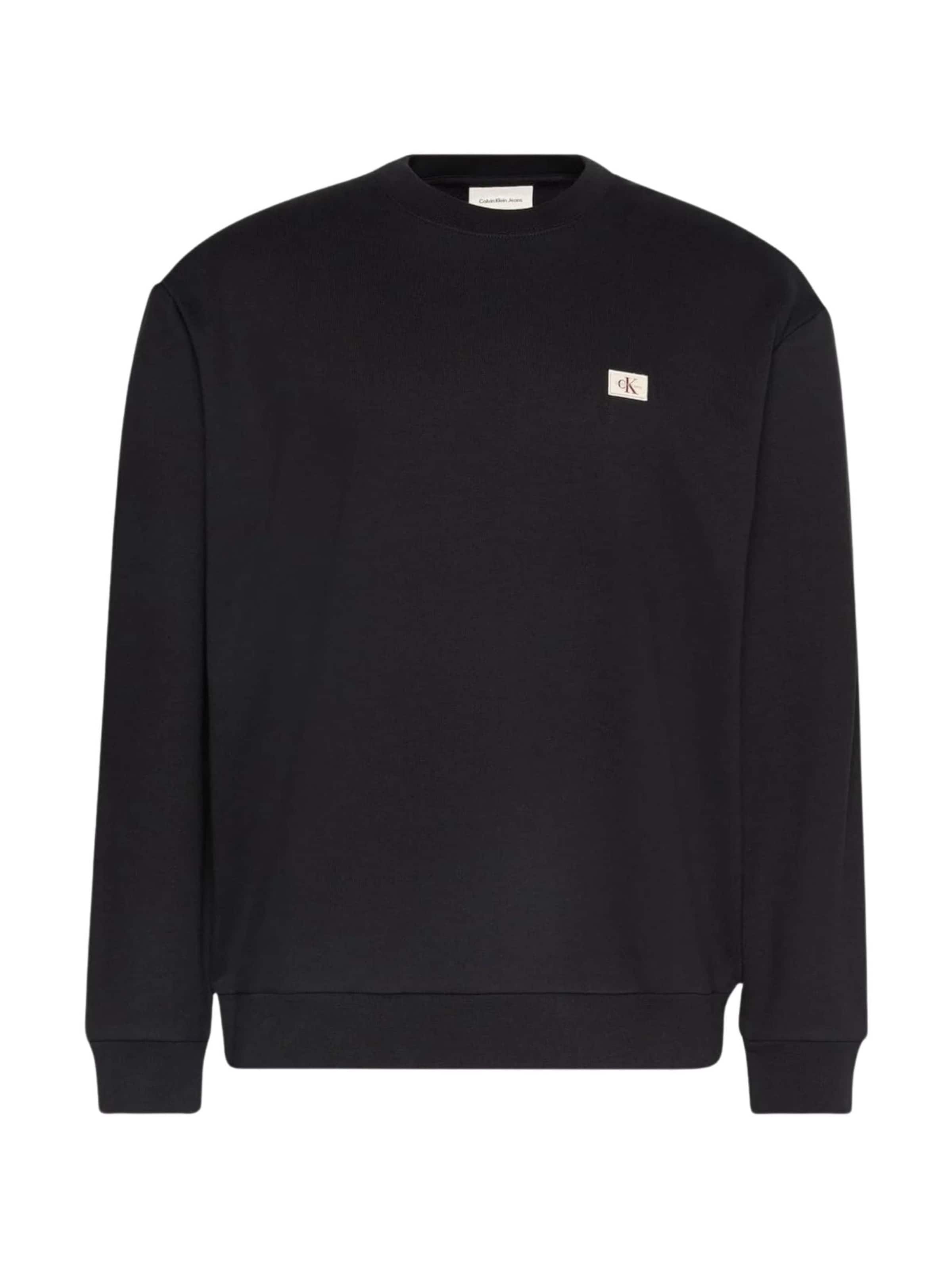 Sweat-shirt Calvin Klein en noir : devant