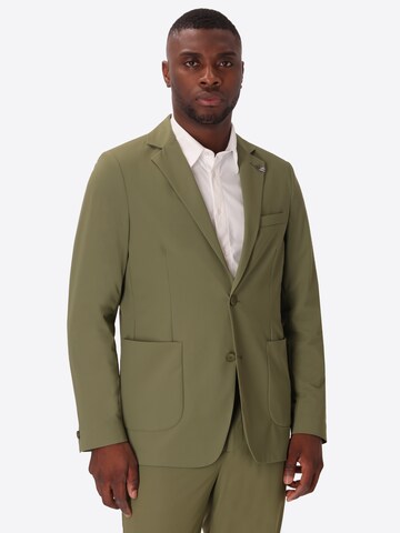Coupe slim Veste de costume Distretto12 en vert : devant