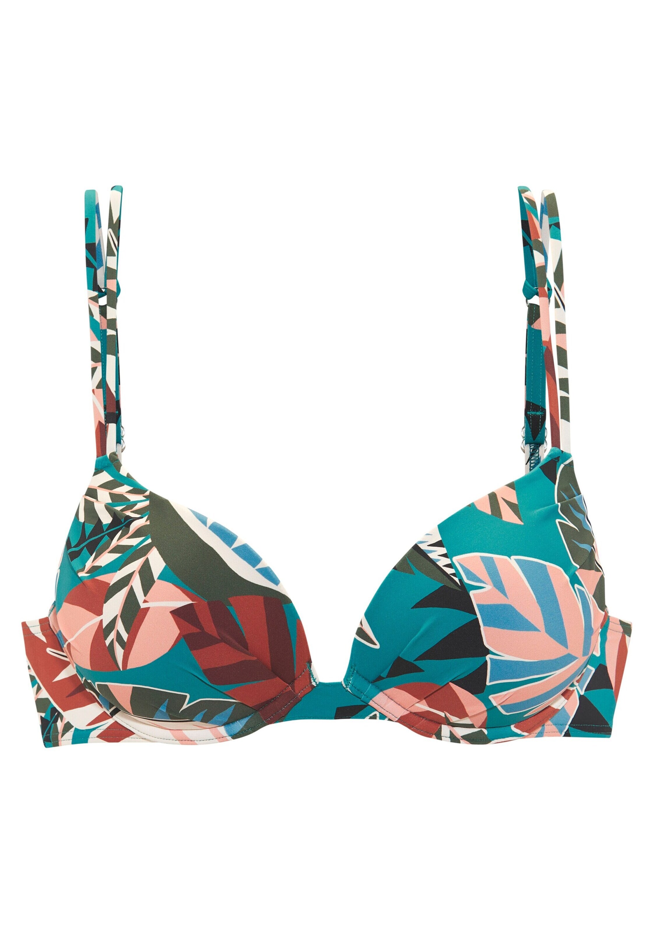 BUFFALO Push-up Bikini Top in Blue: front