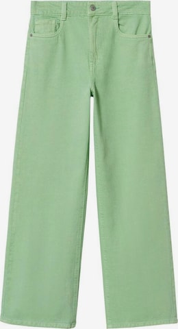 MANGO TEEN Wide leg Jeans in Green: front