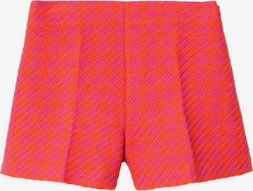 Regular Pantalon à plis 'Selena' MANGO en orange : devant