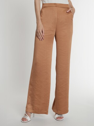 Ana Alcazar Regular Trousers 'Pahisea' in Brown: front