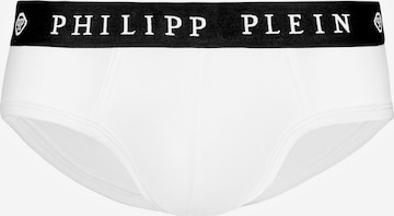 Philipp Plein - Cueca 'Skull' em branco: frente