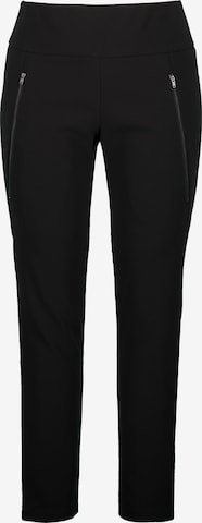 Ulla Popken Regular Pants in Black: front