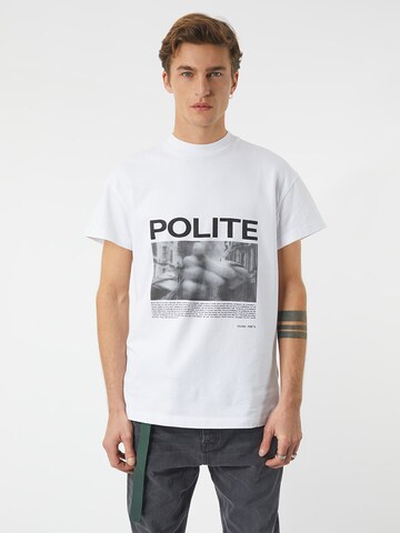 Young Poets T-Shirt 'Daylen' in Weiß: Vorderseite