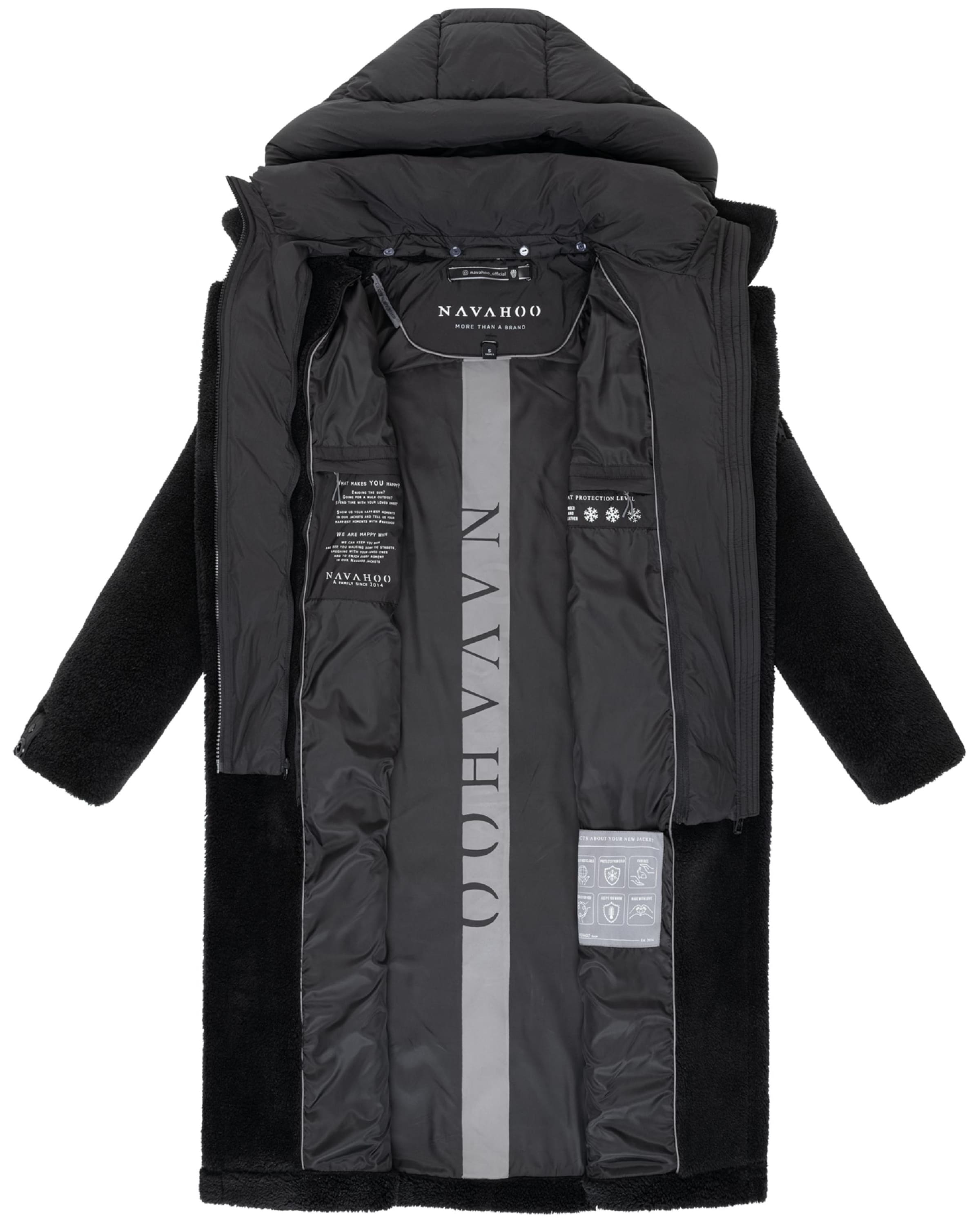 Palton de iarnă de la NAVAHOO pe negru