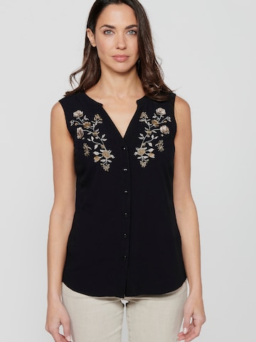 KOROSHI Blouse in Black: front