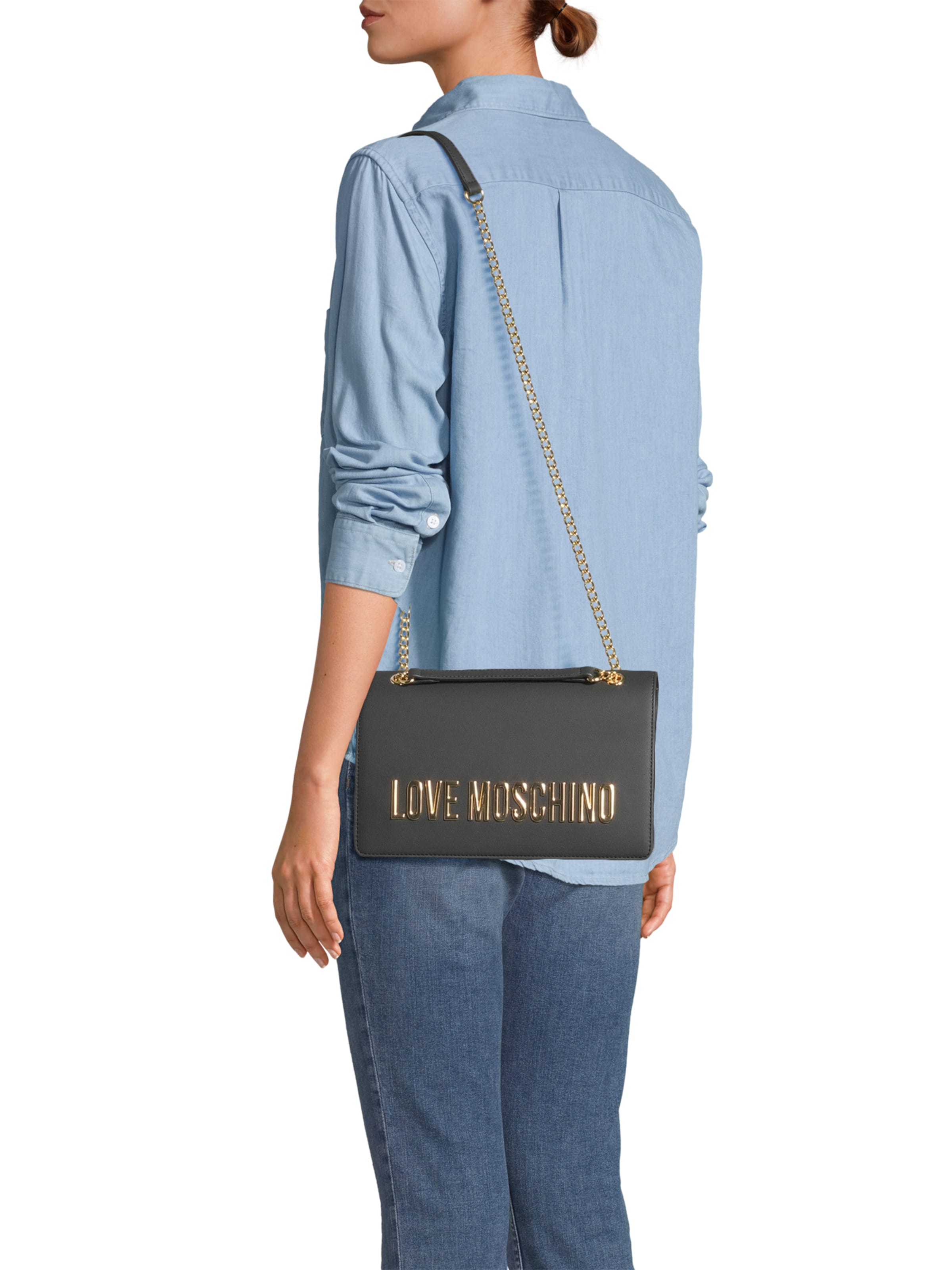 Geantă de umăr de la Love Moschino pe negru