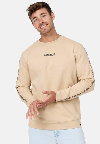 INDICODE JEANS Sweatshirt 'Korbin' in Beige: front