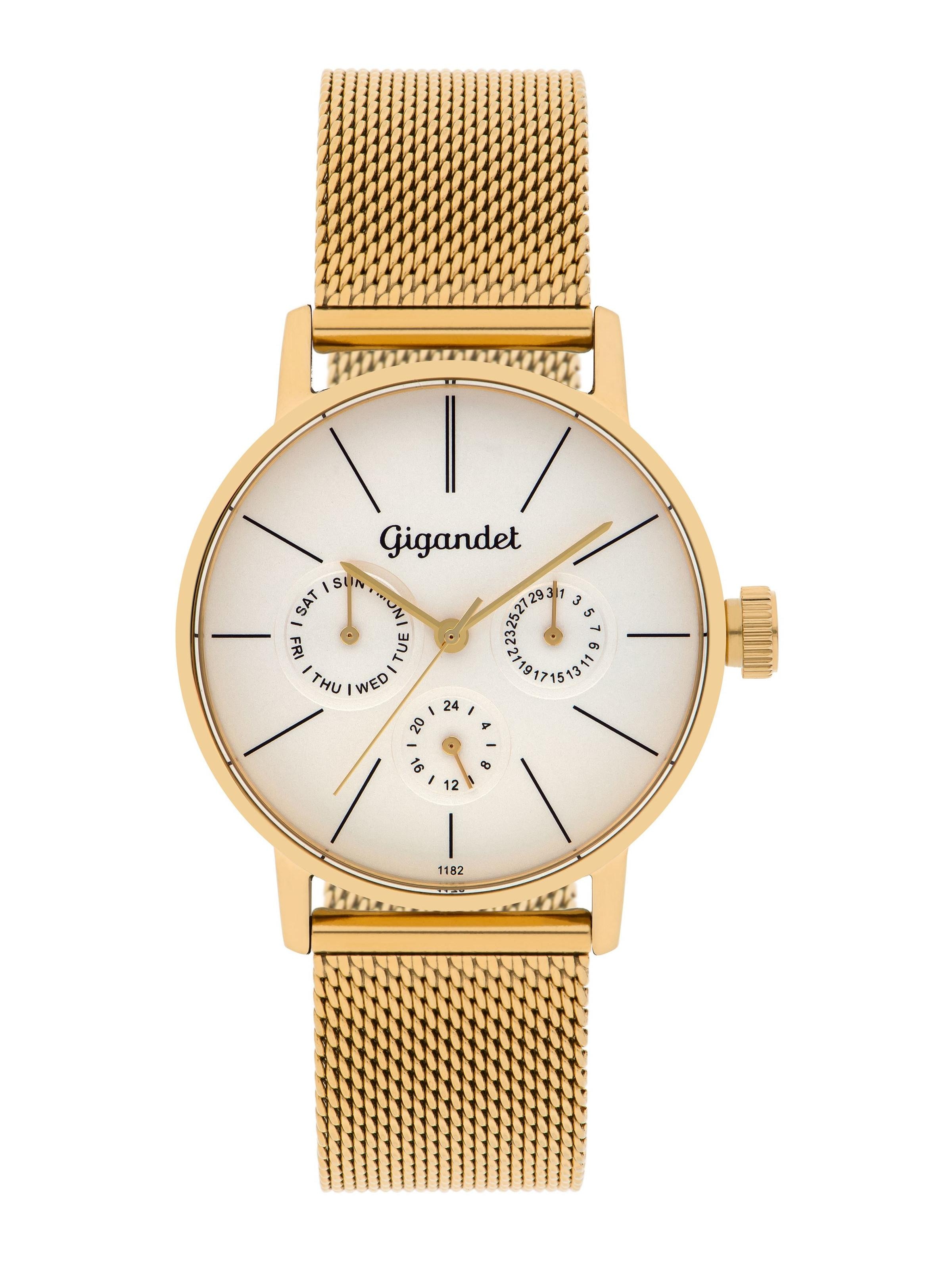 Gigandet Analoguhr 'MINIMALISM' in Gold: Vorderseite