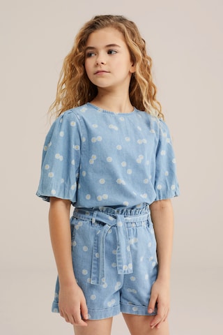 Chemisier WE Fashion en bleu : devant