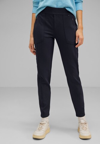 STREET ONE Slim fit Pants in Blue: front