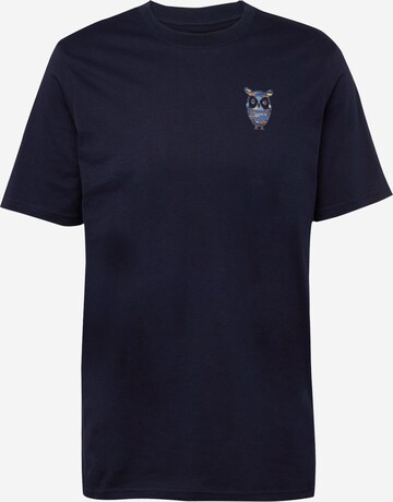 T-Shirt KnowledgeCotton Apparel en bleu : devant