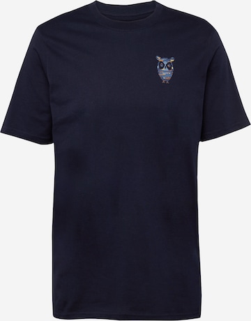 T-Shirt KnowledgeCotton Apparel en bleu : devant