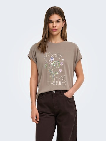 T-shirt 'ONLFREE NEW' ONLY en gris : devant