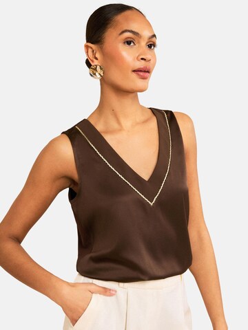 love & roses Top in Brown: front