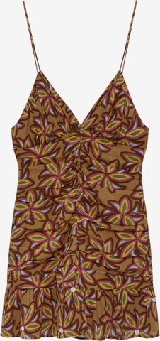 Pull&Bear Summer Dress in Brown: front