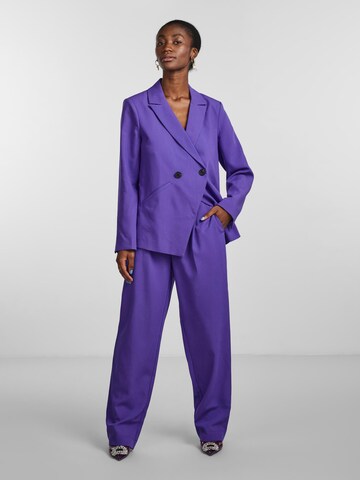 Y.A.S Wide leg Pleat-Front Pants 'Prism' in Purple