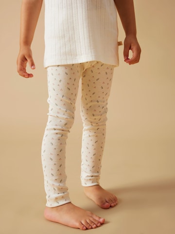 Lil'Atelier Skinny Legginsy 'NMFGago Lil' w kolorze biały: przód