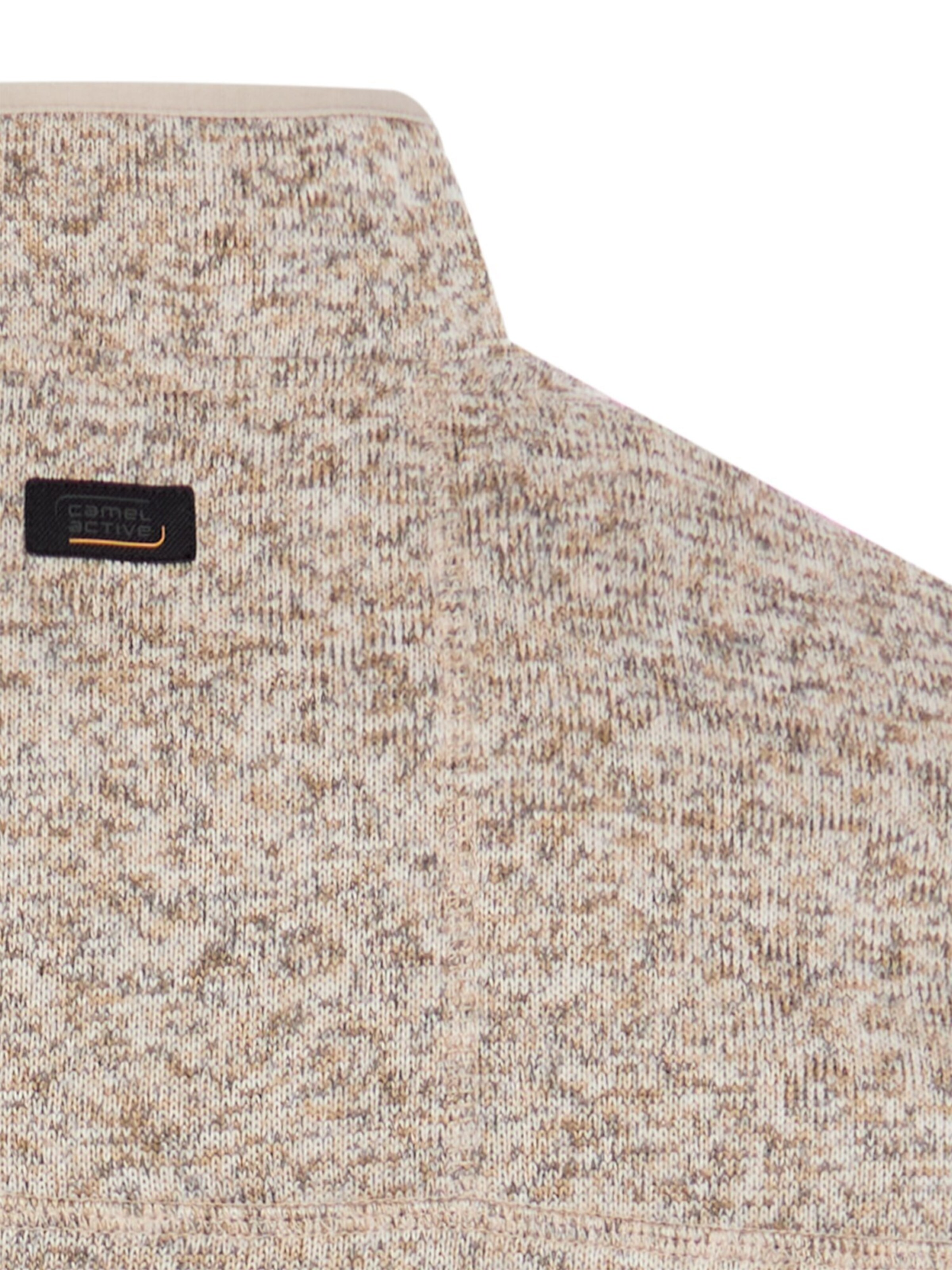 CAMEL ACTIVE Strick Troyer in melierter Optik in Beige