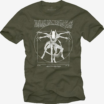 MAKAYA Shirt 'Alien' in Green: front