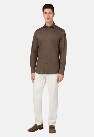 Coupe regular Chemise Boggi Milano en marron